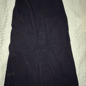 Elegant Black Wool Pencil Skirt